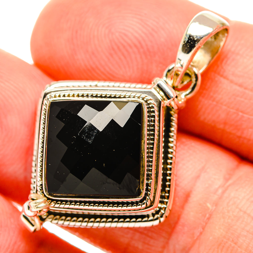 Black Onyx Pendants handcrafted by Anasilvercos - PD32919