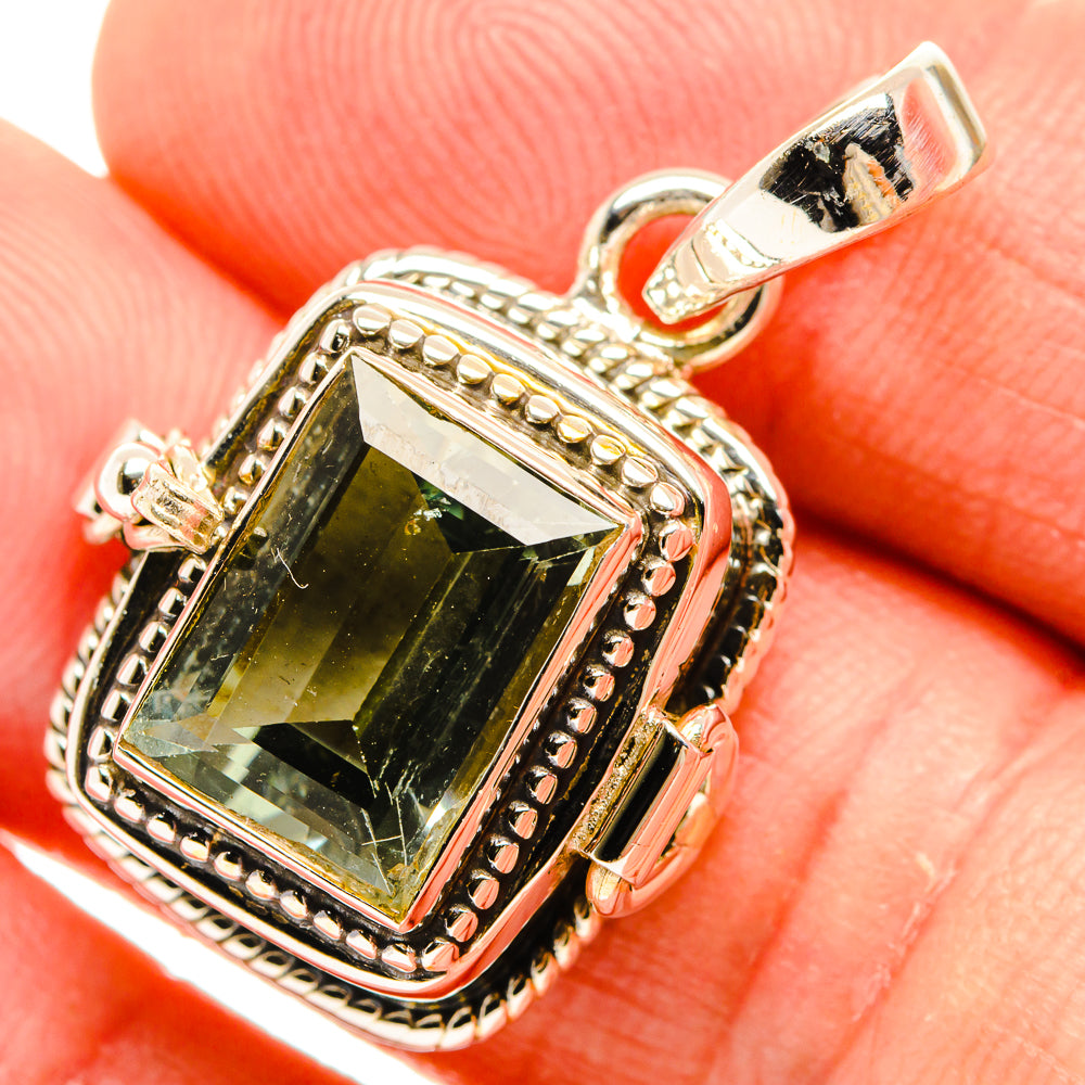 Green Amethyst Pendants handcrafted by Anasilvercos - PD32921