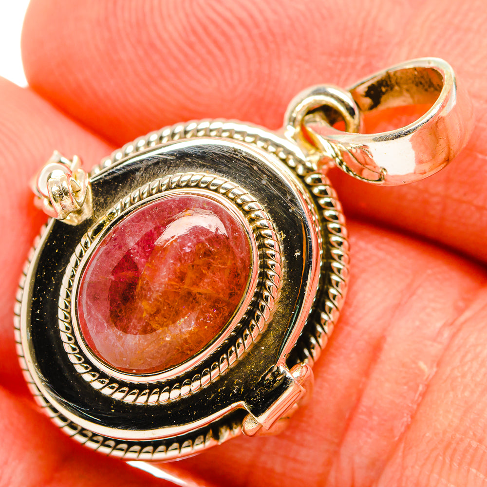 Pink Tourmaline Pendants handcrafted by Anasilvercos - PD32929