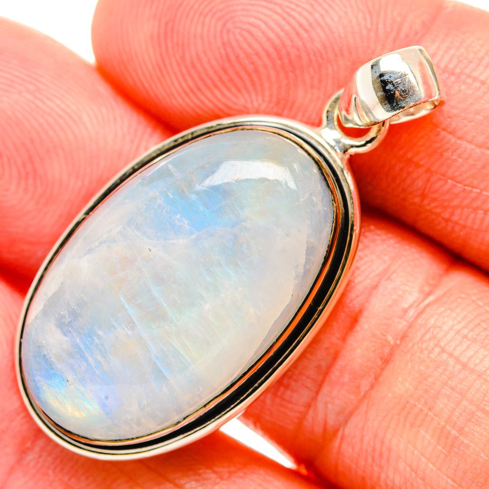 Rainbow Moonstone Pendants handcrafted by Anasilvercos - PD32938
