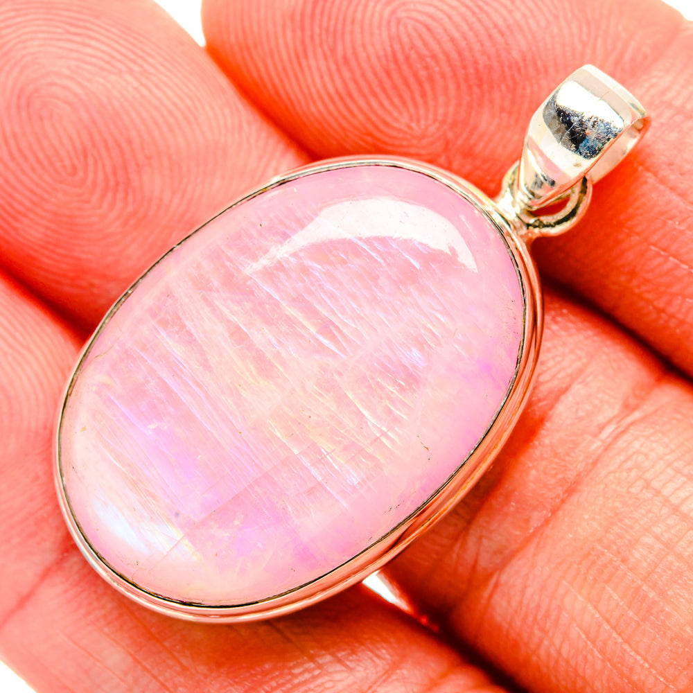 Pink Moonstone Pendants handcrafted by Anasilvercos - PD32939