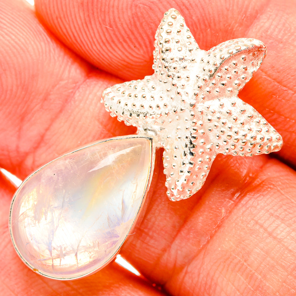 Rainbow Moonstone Pendants handcrafted by Anasilvercos - PD32950