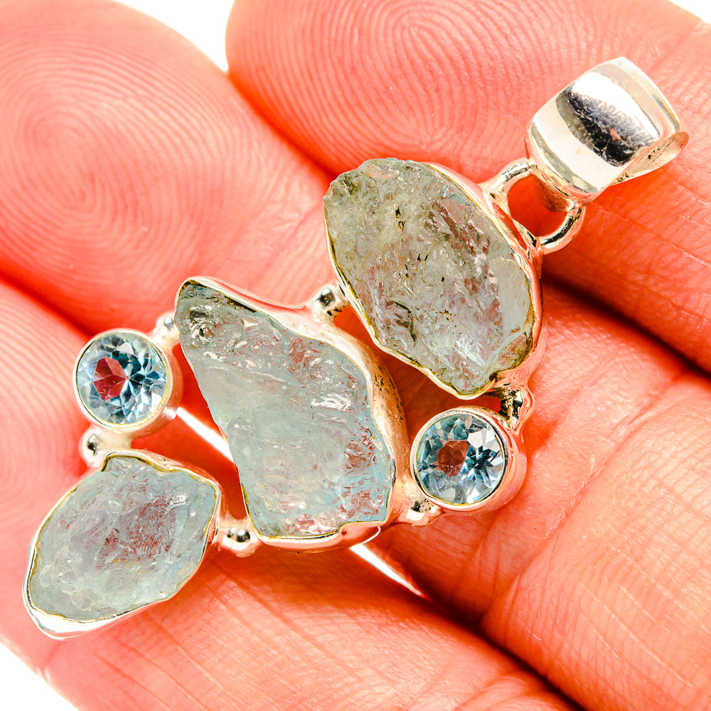 Aquamarine Pendants handcrafted by Anasilvercos - PD32960