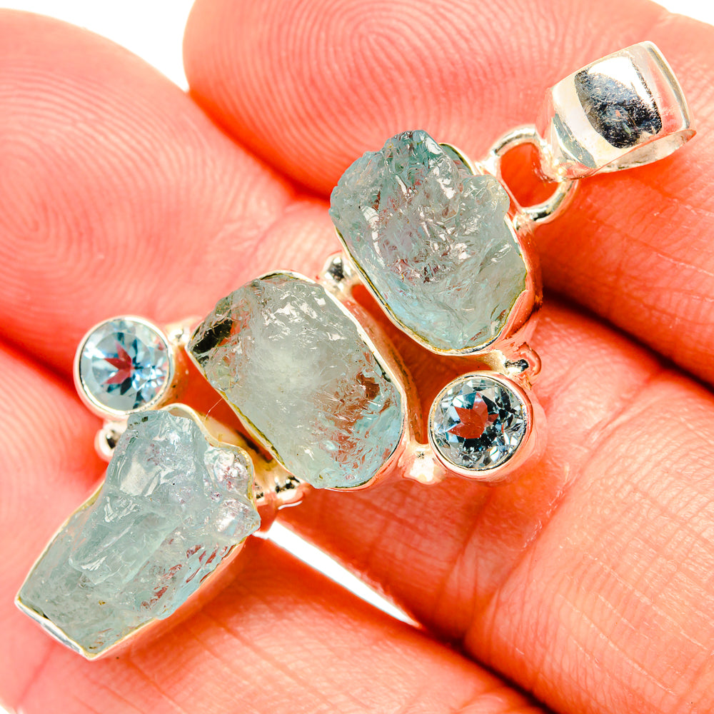 Aquamarine Pendants handcrafted by Anasilvercos - PD32963