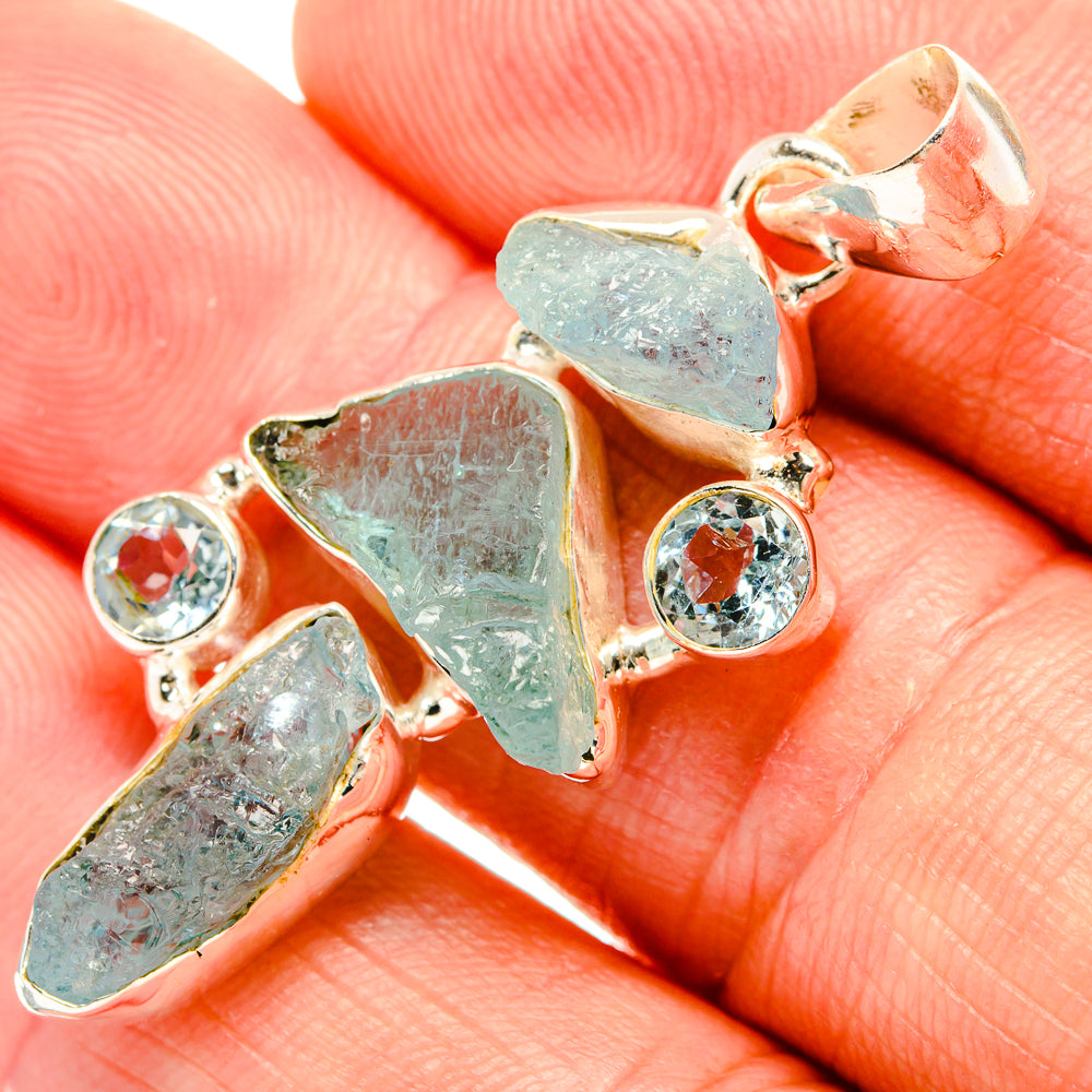 Aquamarine Pendants handcrafted by Anasilvercos - PD32966
