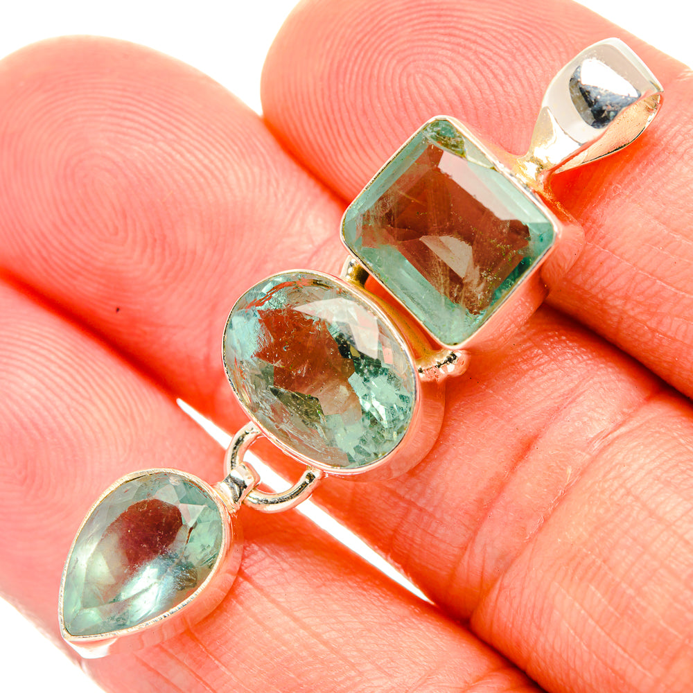 Green Fluorite Pendants handcrafted by Anasilvercos - PD32986