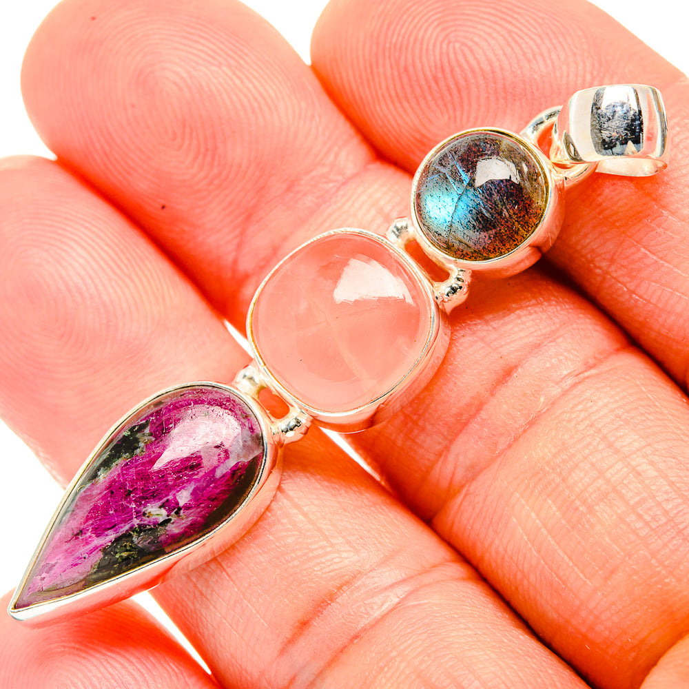 Russian Eudialyte Pendants handcrafted by Anasilvercos - PD32988