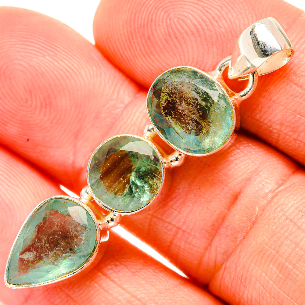 Green Fluorite Pendants handcrafted by Anasilvercos - PD32996