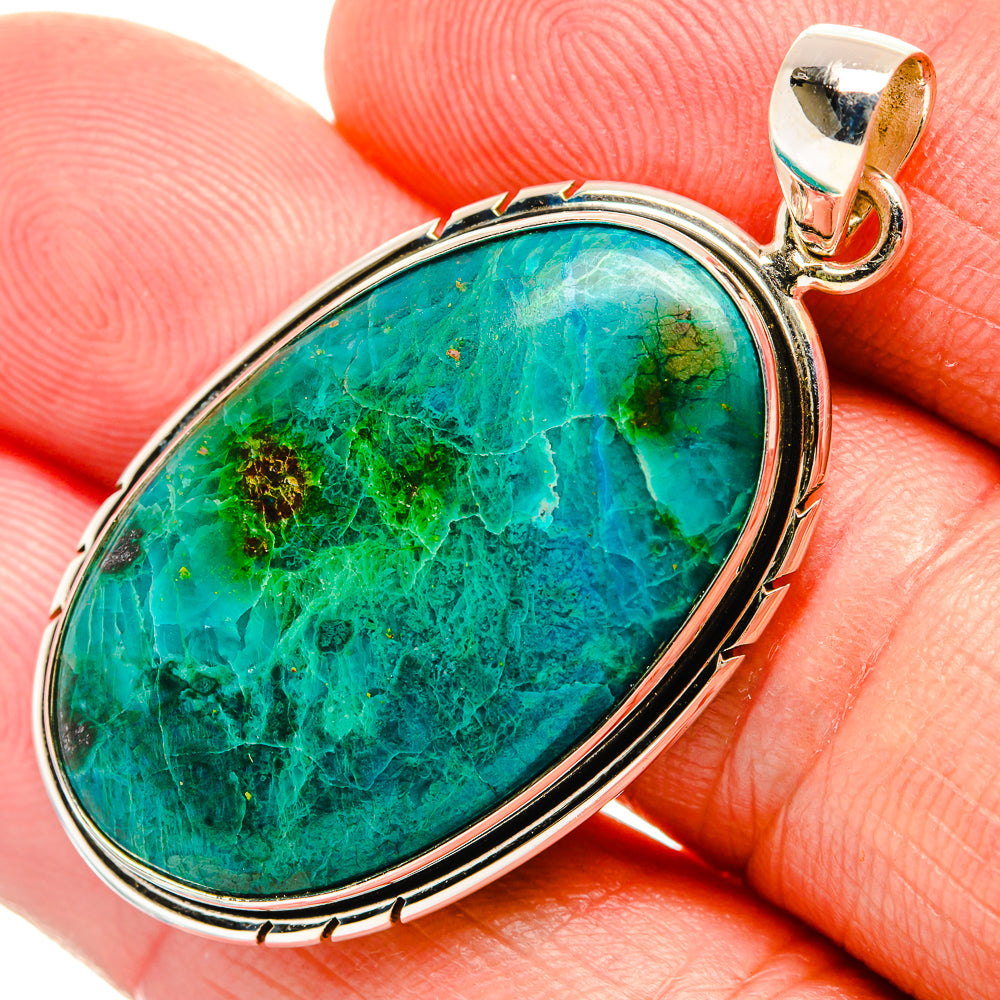 Chrysocolla Pendants handcrafted by Anasilvercos - PD33019