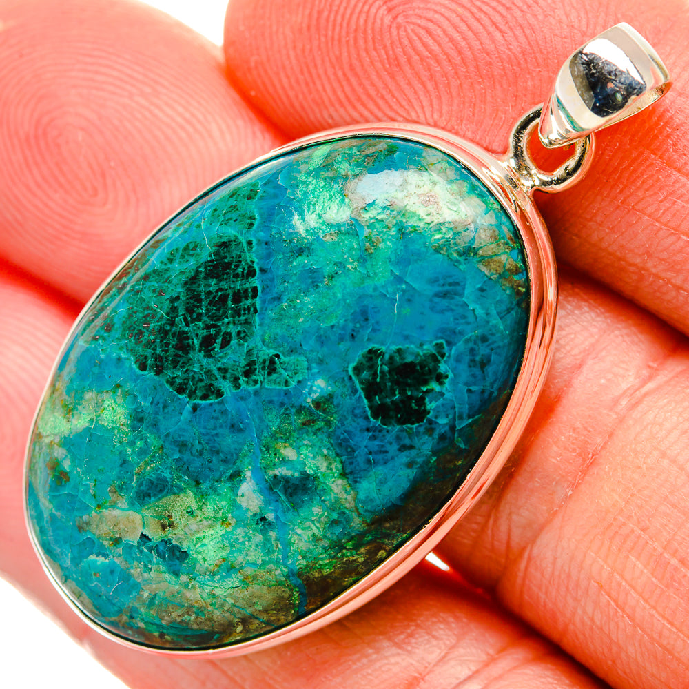 Chrysocolla Pendants handcrafted by Anasilvercos - PD33036
