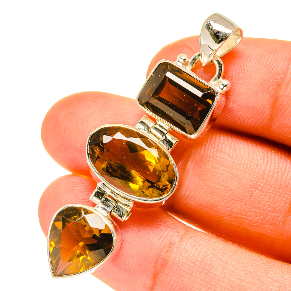 Mandarin Citrine Pendants handcrafted by Anasilvercos - PD3311