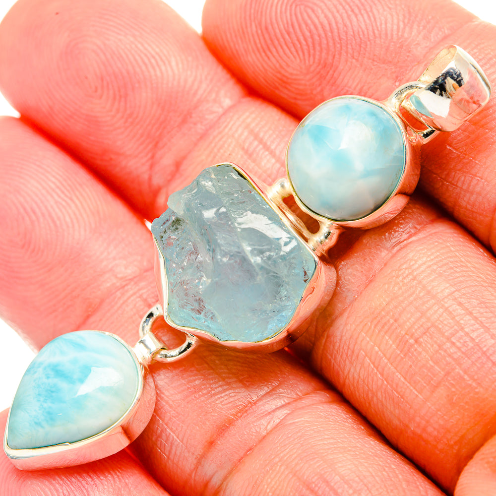 Aquamarine Pendants handcrafted by Anasilvercos - PD33135