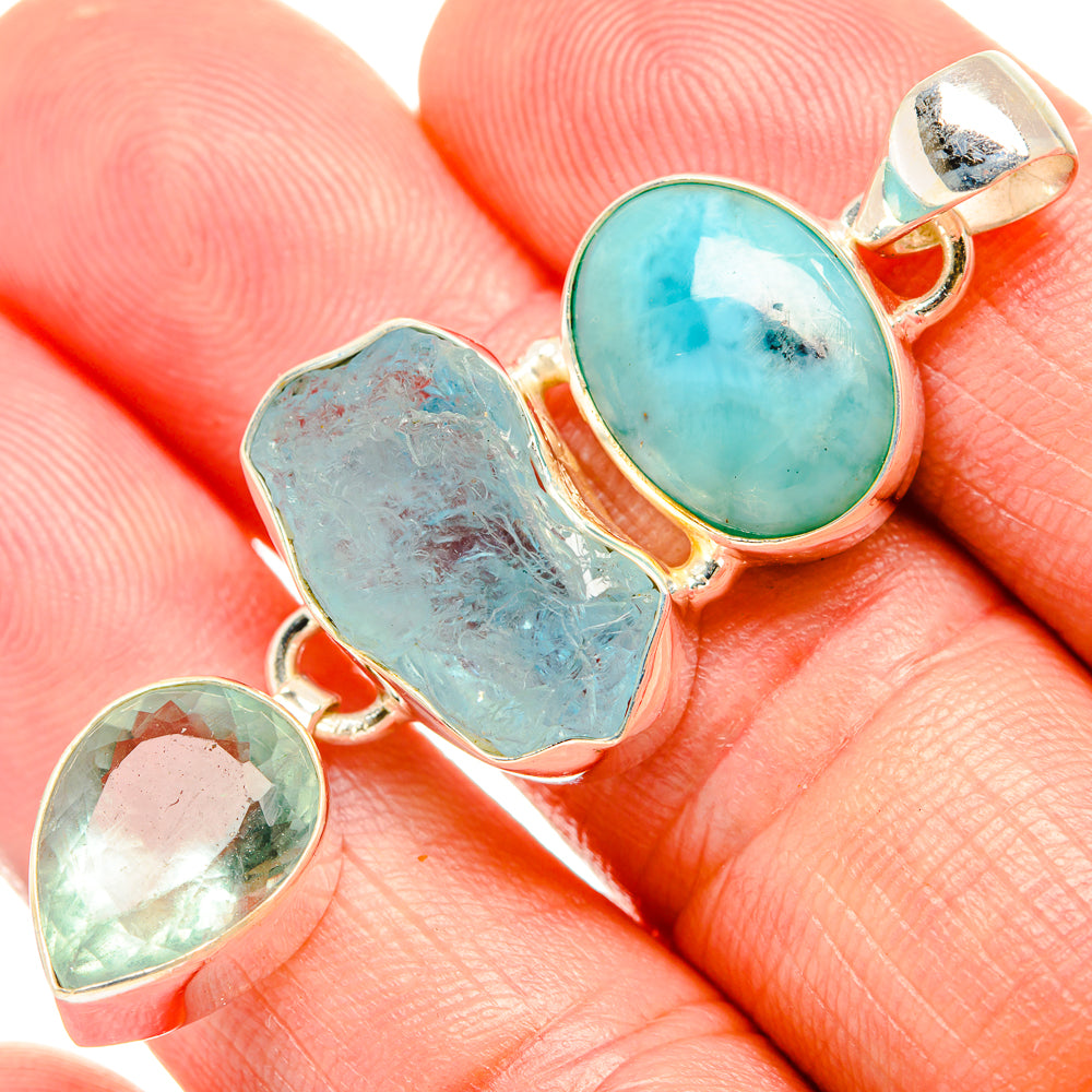 Larimar Pendants handcrafted by Anasilvercos - PD33137