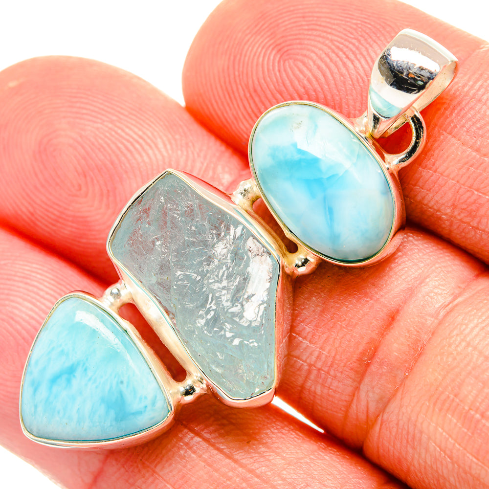 Aquamarine Pendants handcrafted by Anasilvercos - PD33138