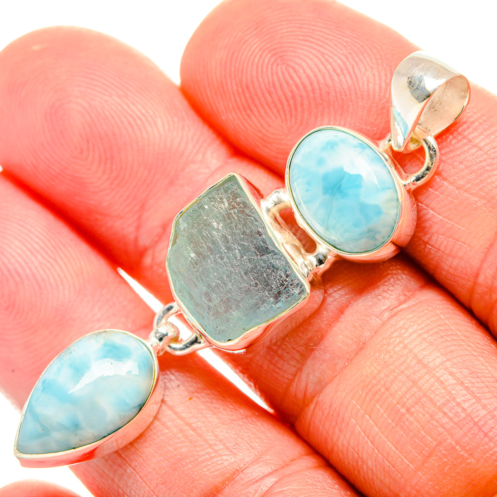 Larimar Pendants handcrafted by Anasilvercos - PD33141