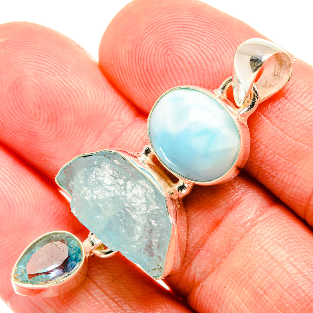 Larimar Pendants handcrafted by Anasilvercos - PD33143