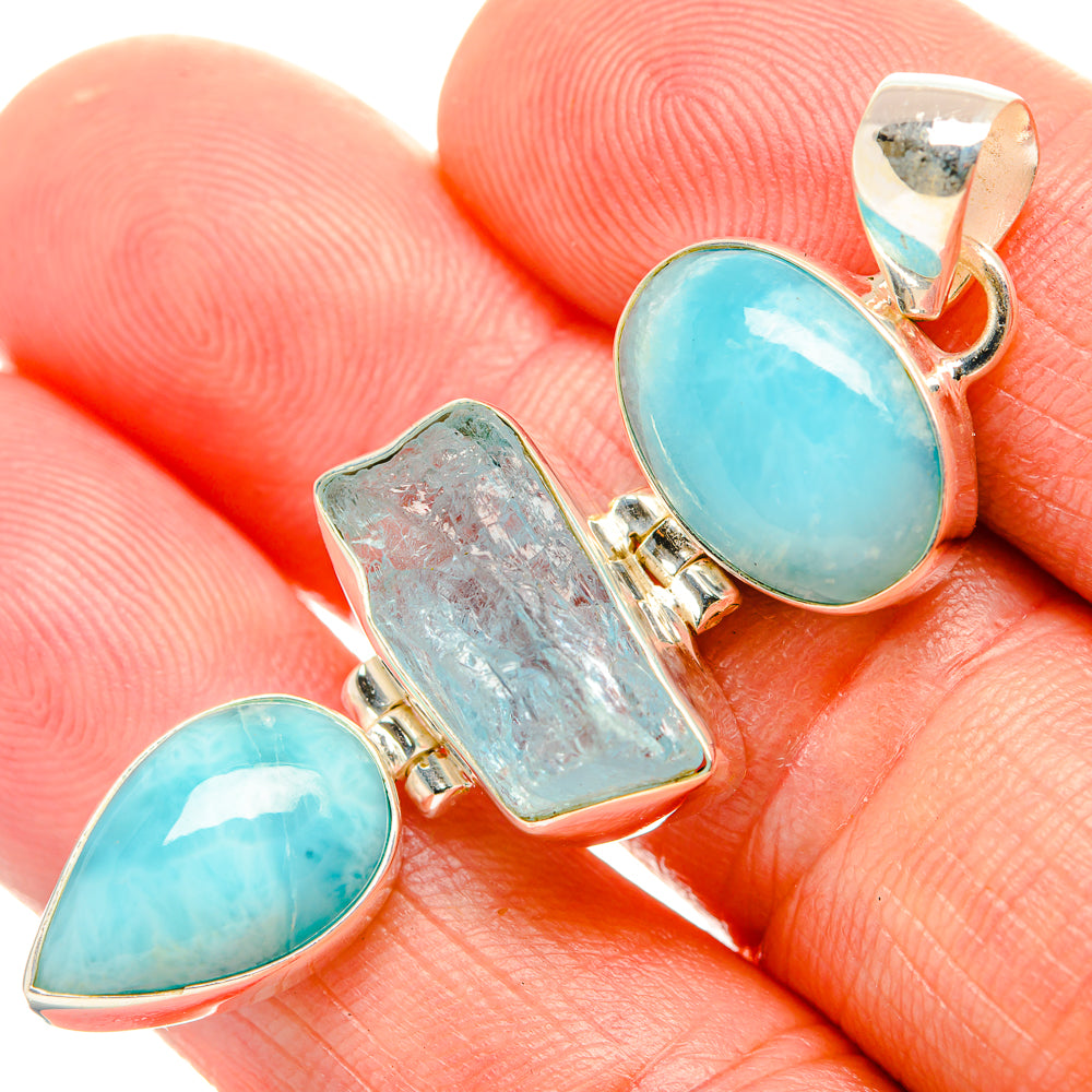 Larimar Pendants handcrafted by Anasilvercos - PD33148