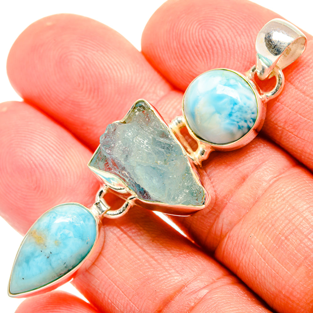 Larimar Pendants handcrafted by Anasilvercos - PD33149