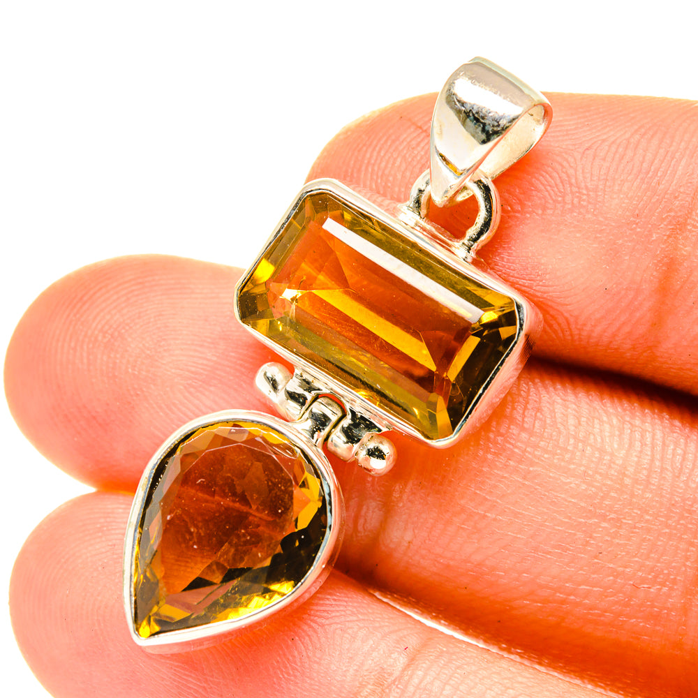 Mandarin Citrine Pendants handcrafted by Anasilvercos - PD3315