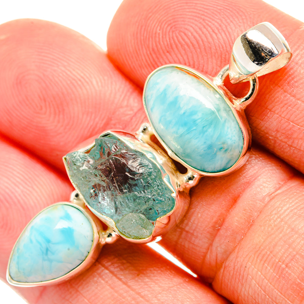 Larimar Pendants handcrafted by Anasilvercos - PD33168