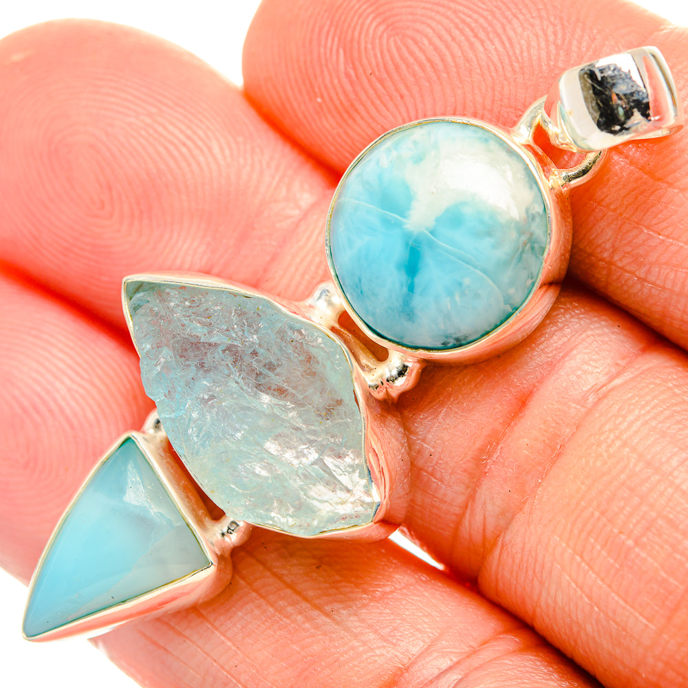 Aquamarine Pendants handcrafted by Anasilvercos - PD33175