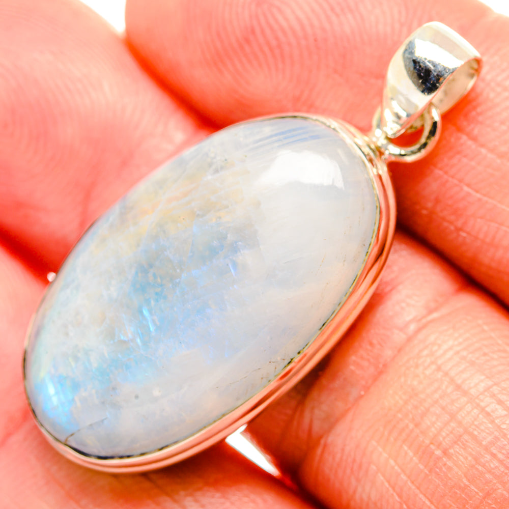 Rainbow Moonstone Pendants handcrafted by Anasilvercos - PD33179