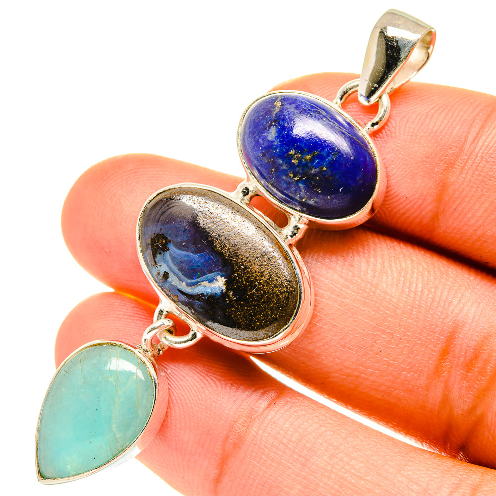 Boulder Opal Pendants handcrafted by Anasilvercos - PD3318