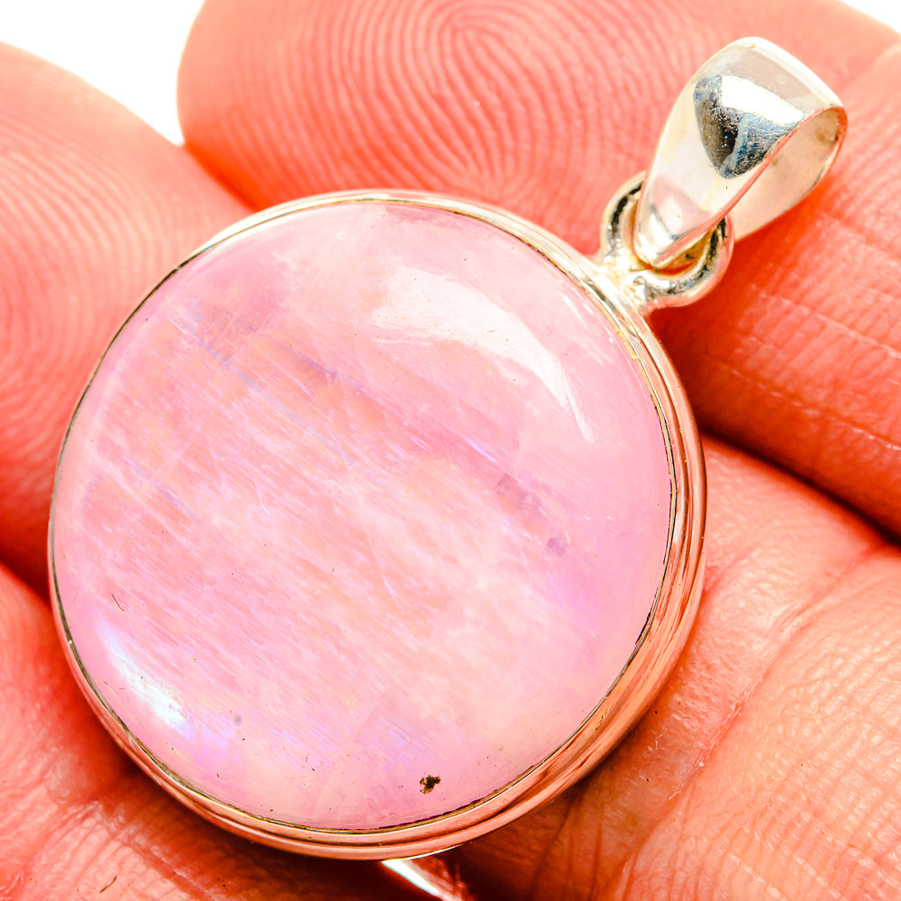 Pink Moonstone Pendants handcrafted by Anasilvercos - PD33186