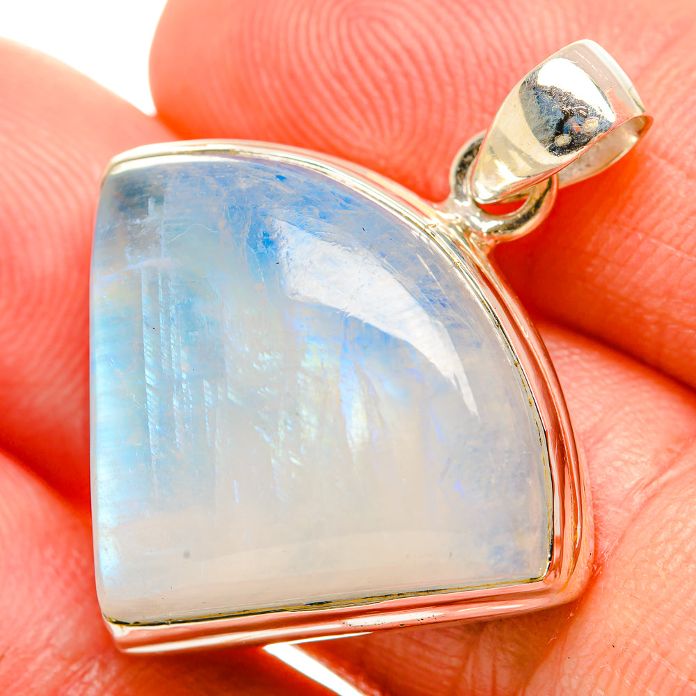Rainbow Moonstone Pendants handcrafted by Anasilvercos - PD33187