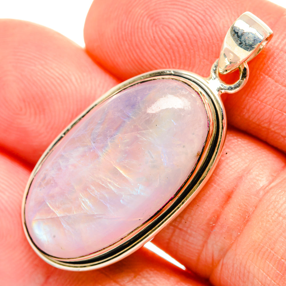 Pink Moonstone Pendants handcrafted by Anasilvercos - PD33189