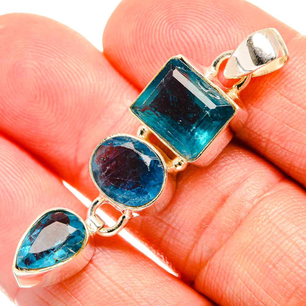 Blue Fluorite Pendants handcrafted by Anasilvercos - PD33196