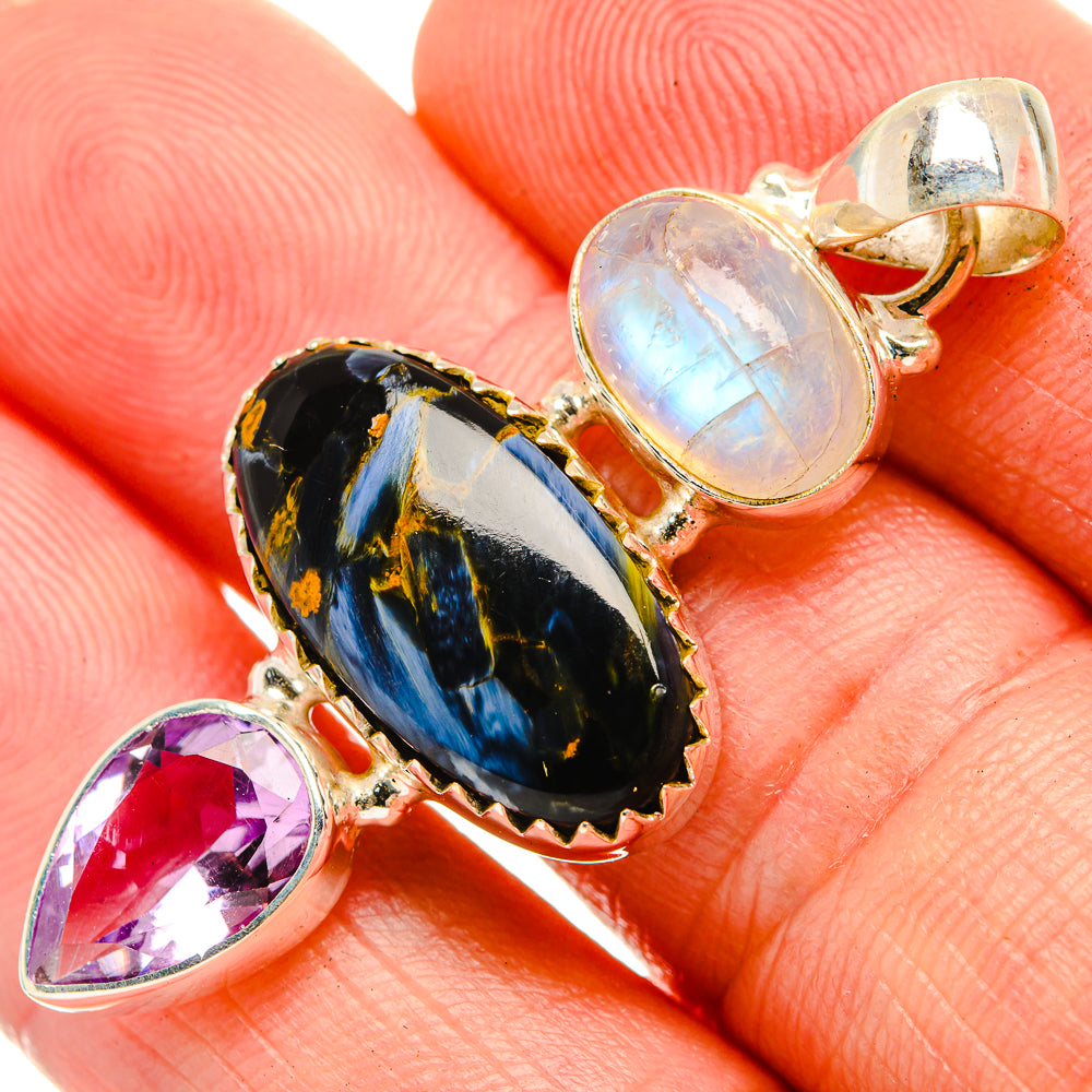 Ruby Zoisite Pendants handcrafted by Anasilvercos - PD33226