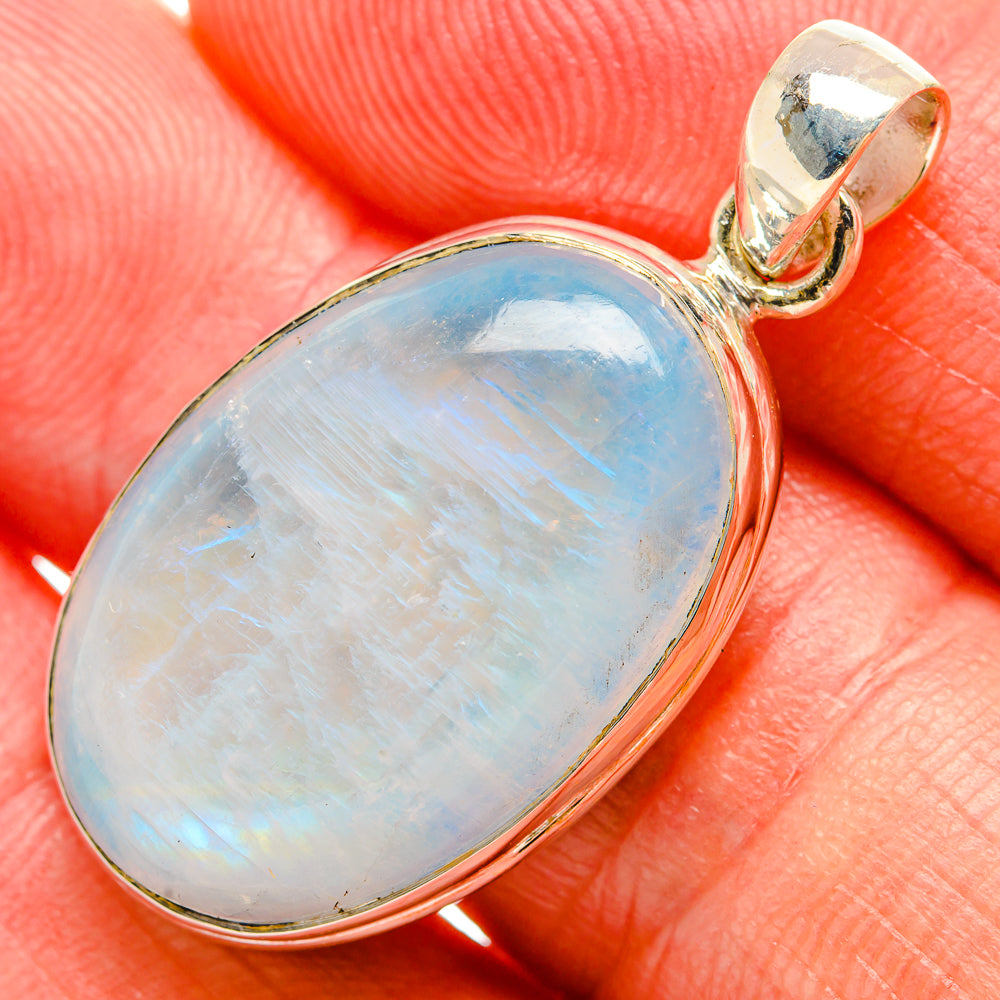 Rainbow Moonstone Pendants handcrafted by Anasilvercos - PD33258