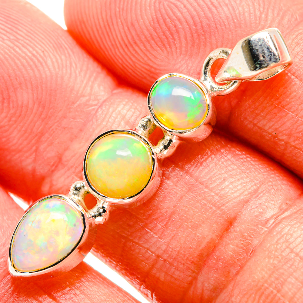 Ethiopian Opal Pendants handcrafted by Anasilvercos - PD33263