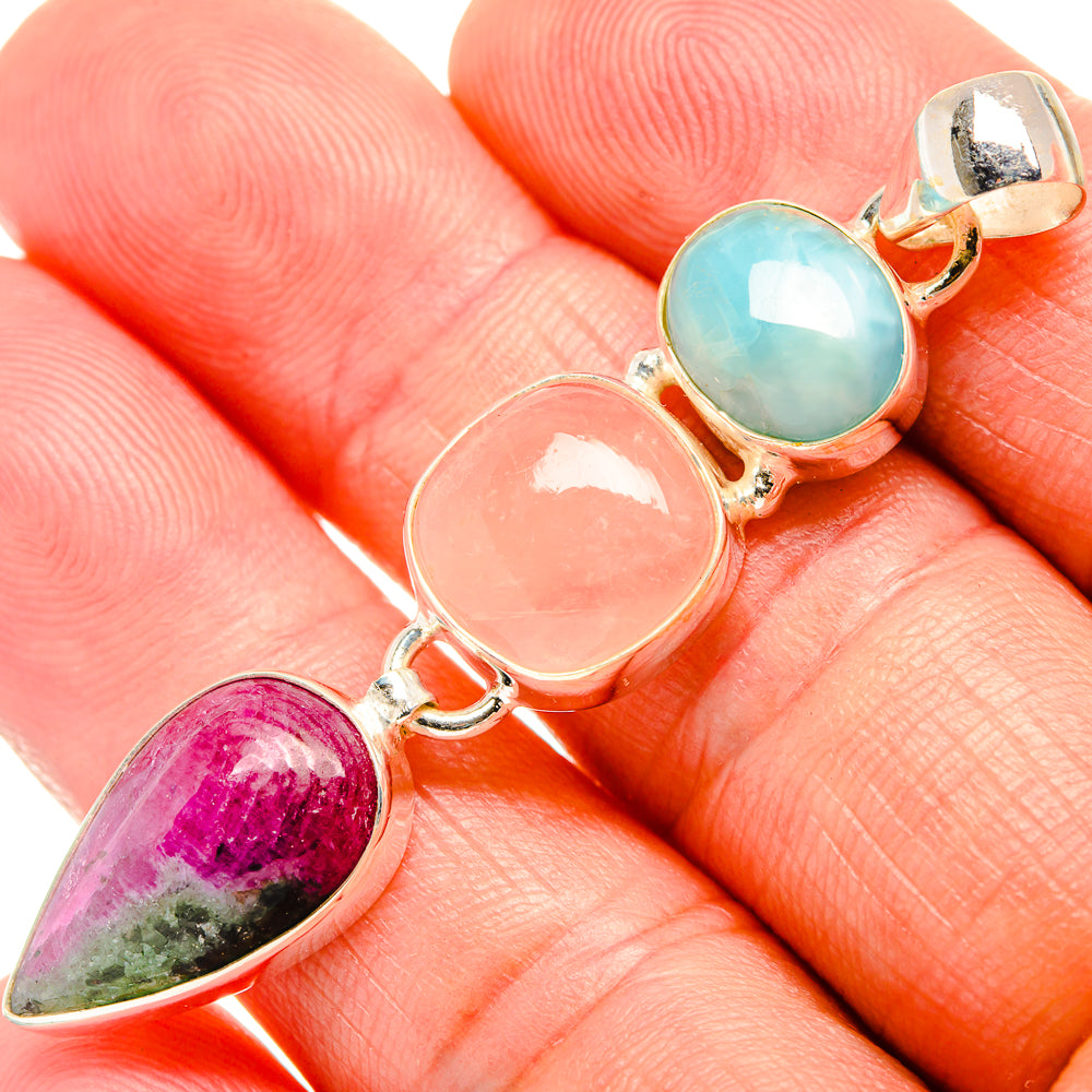 Ruby Zoisite Pendants handcrafted by Anasilvercos - PD33294