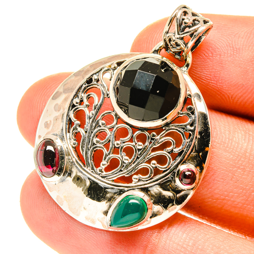 Black Onyx Pendants handcrafted by Anasilvercos - PD3330