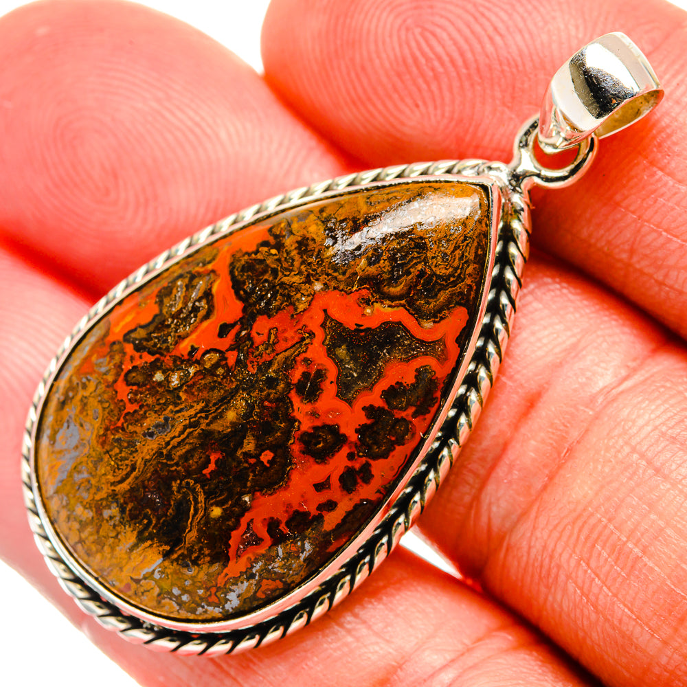 Moroccan Agate Pendants handcrafted by Anasilvercos - PD33300