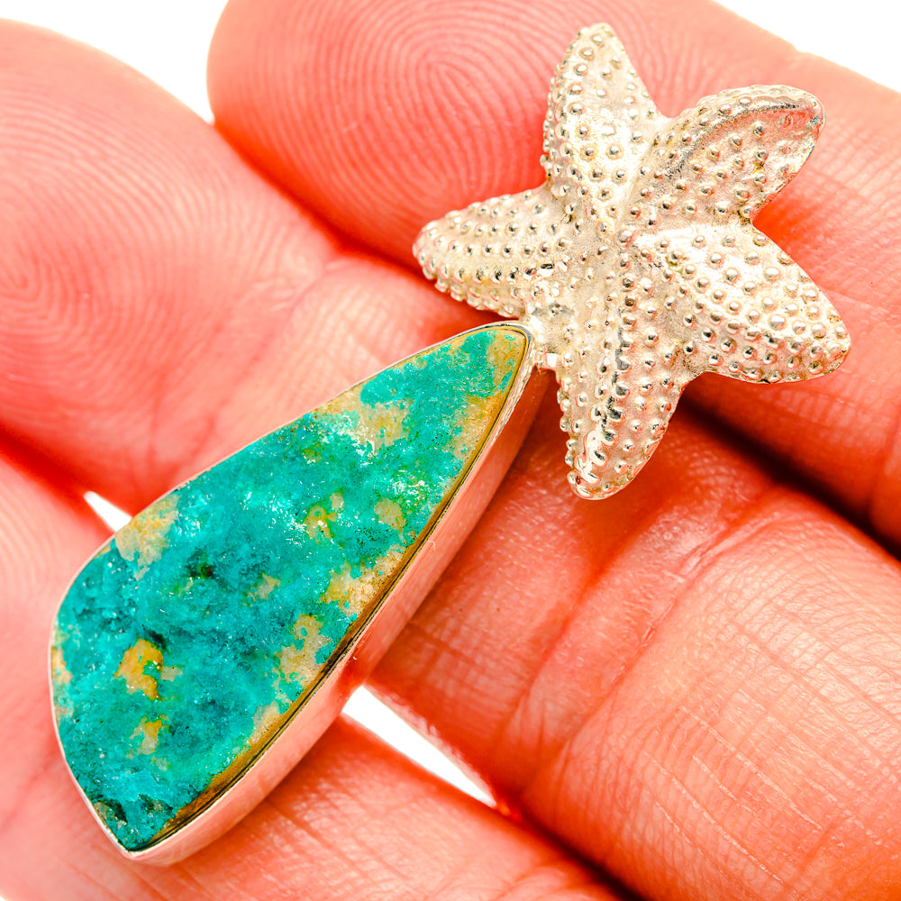 Green Quartz Druzy Pendants handcrafted by Anasilvercos - PD33303