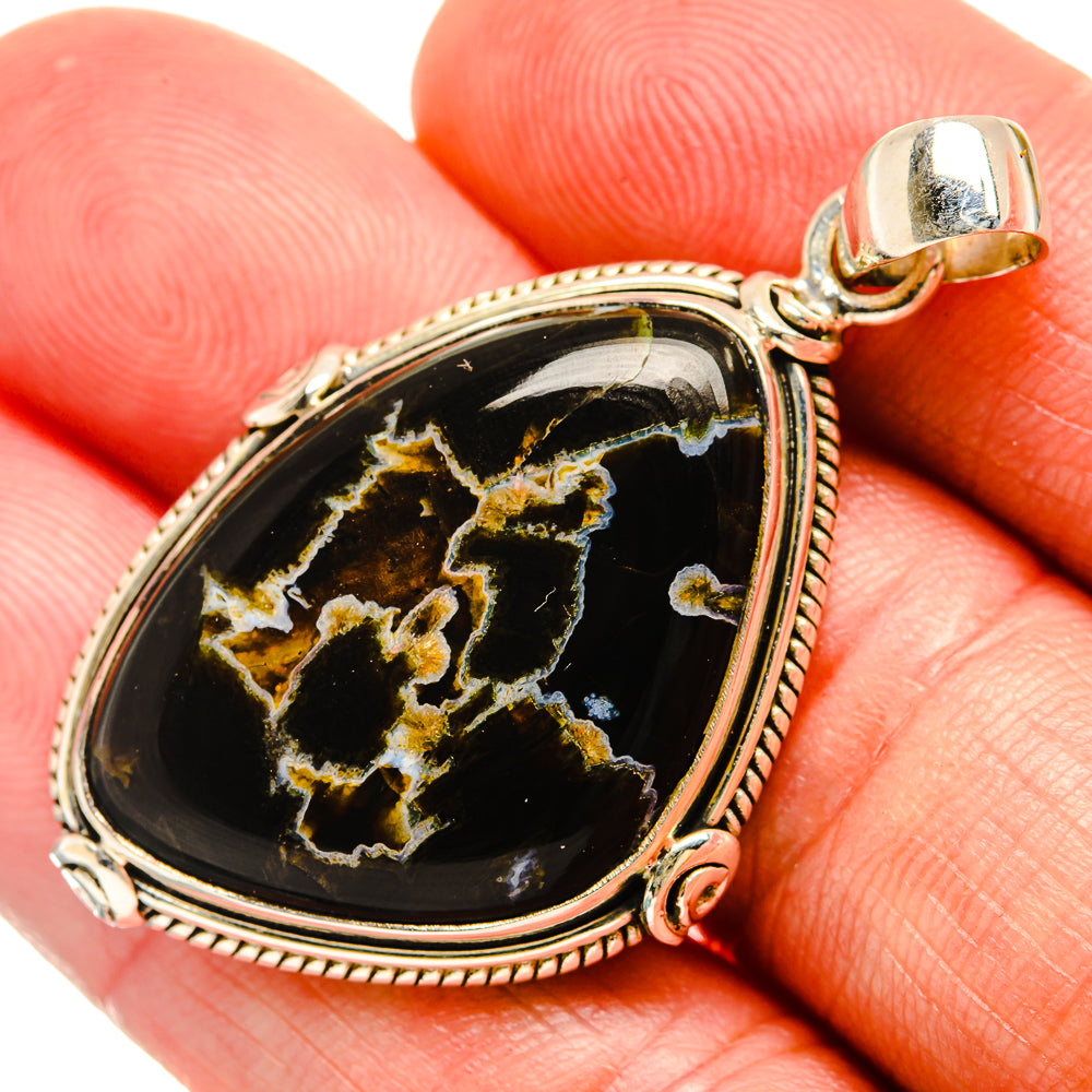 Septarian Nodule Pendants handcrafted by Anasilvercos - PD33314