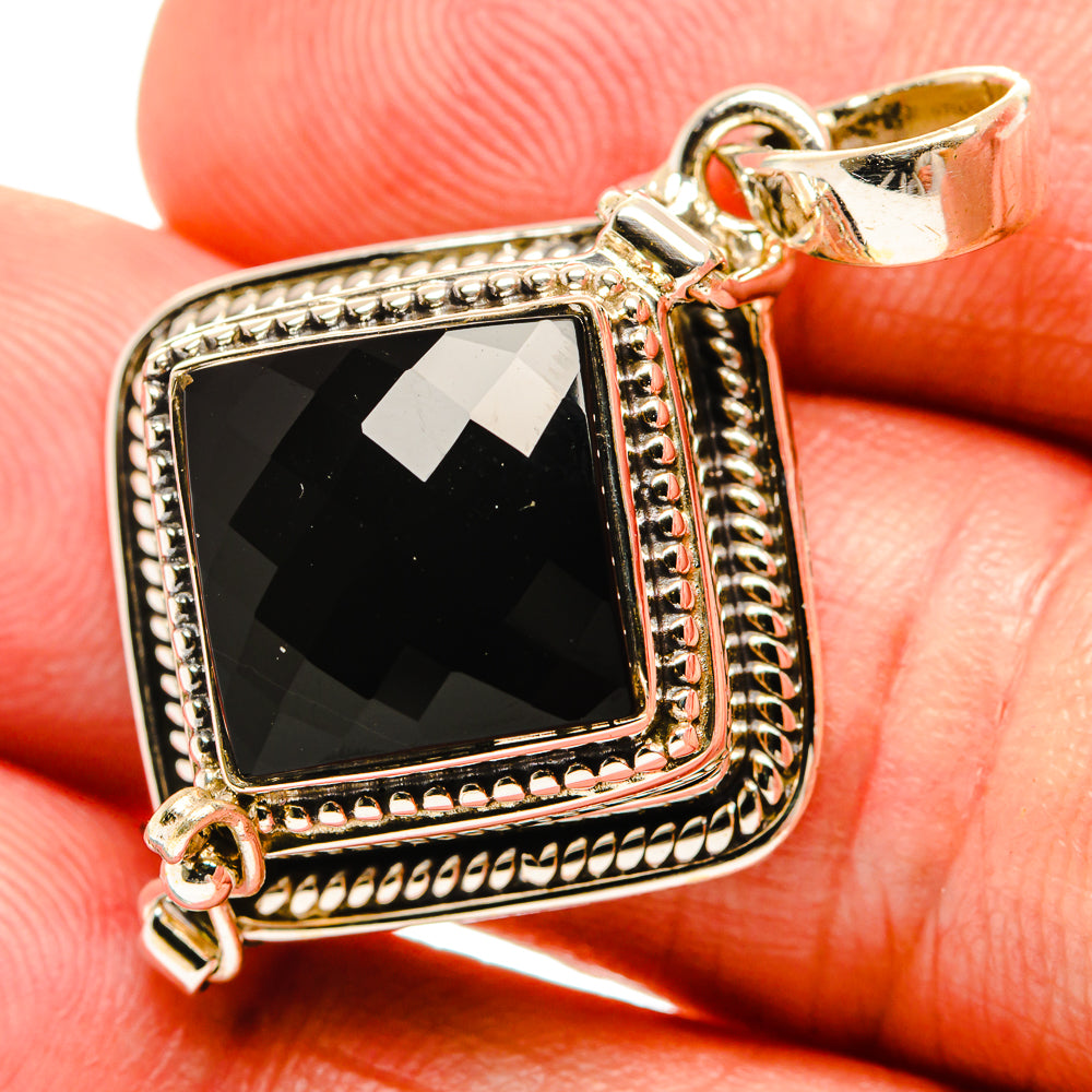 Black Onyx Pendants handcrafted by Anasilvercos - PD33319