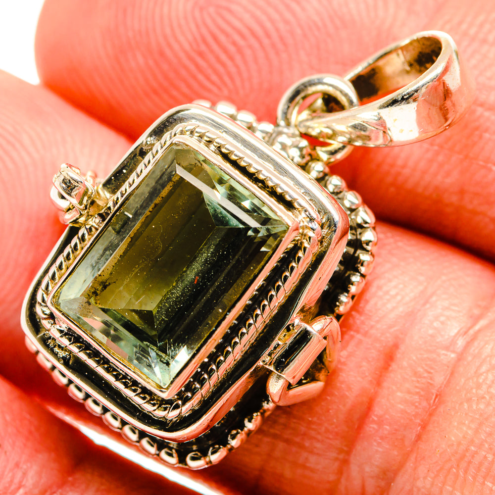 Green Amethyst Pendants handcrafted by Anasilvercos - PD33322
