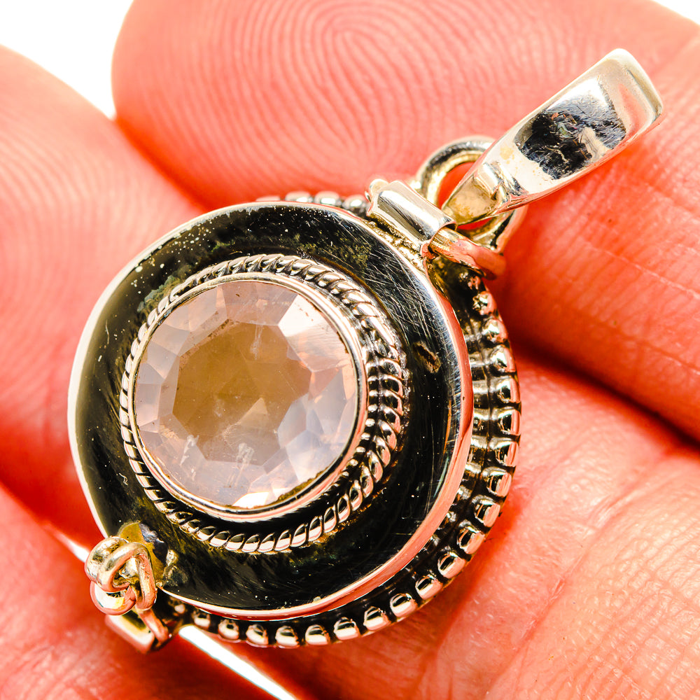 Rose Quartz Pendants handcrafted by Anasilvercos - PD33324