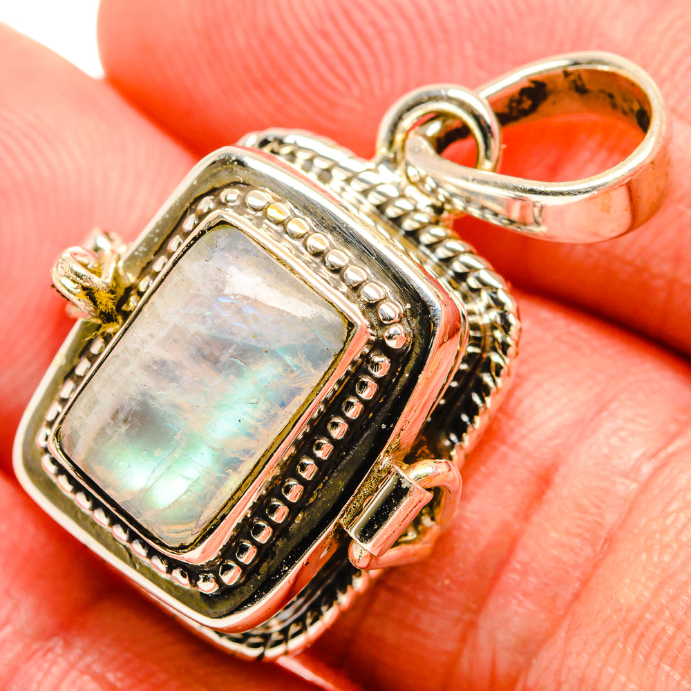 Rainbow Moonstone Pendants handcrafted by Anasilvercos - PD33325