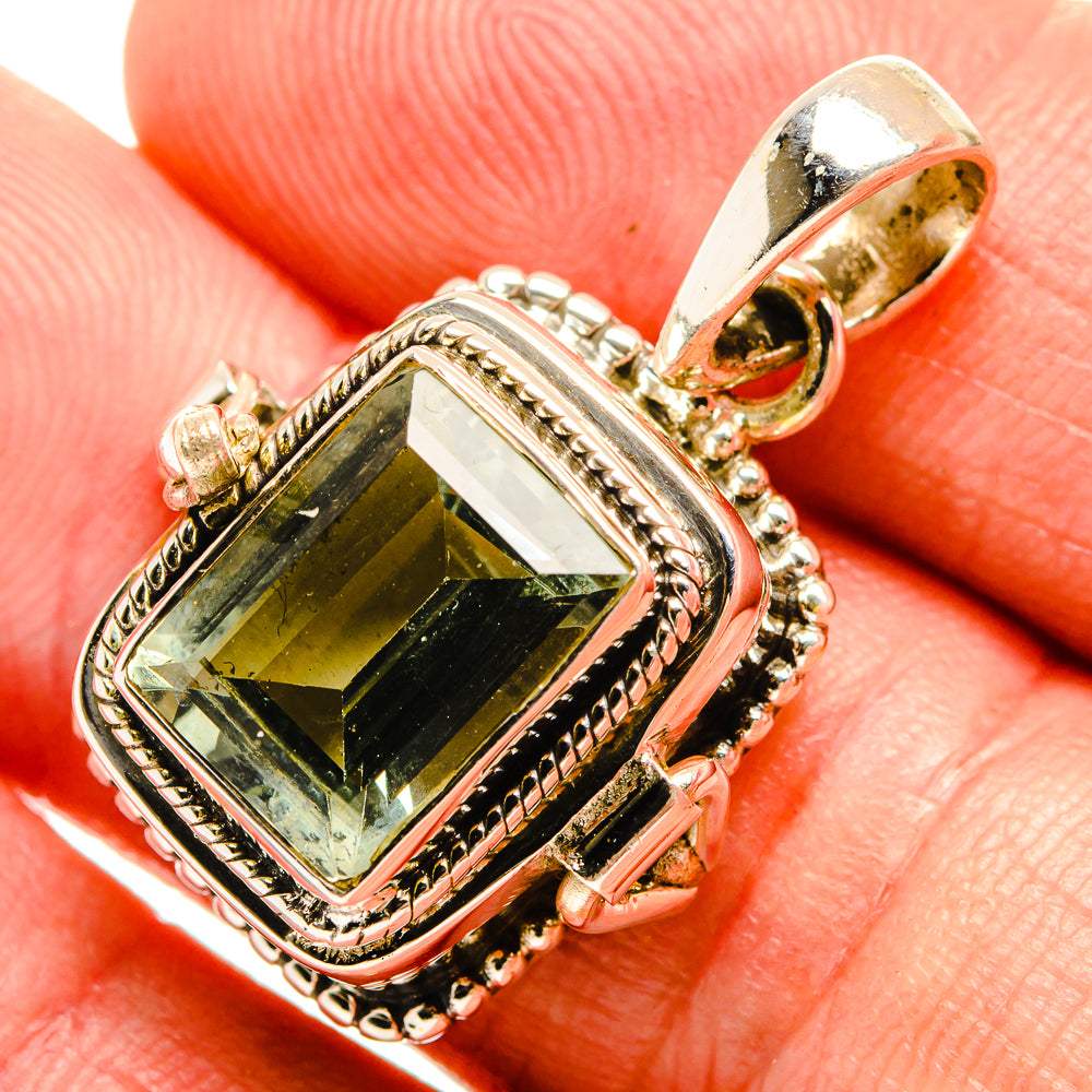 Green Amethyst Pendants handcrafted by Anasilvercos - PD33333