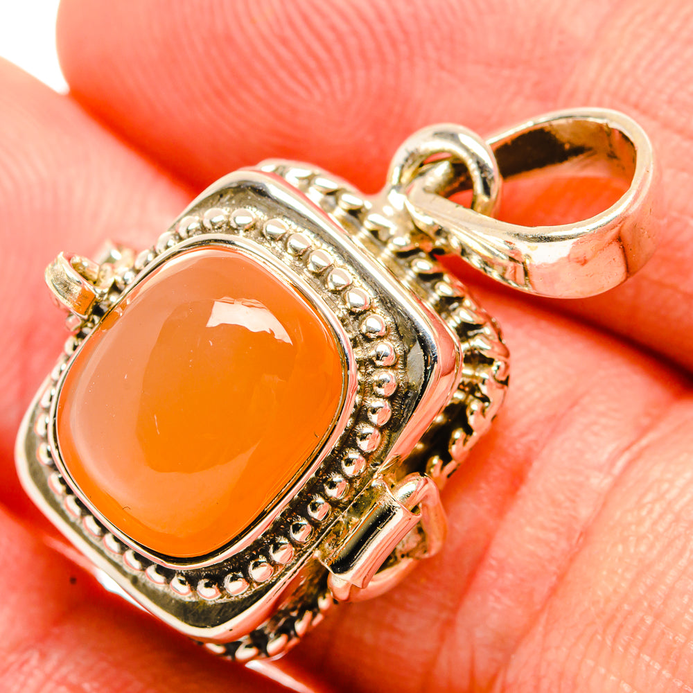 Peach Moonstone Pendants handcrafted by Anasilvercos - PD33335