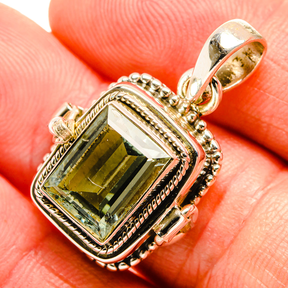 Green Amethyst Pendants handcrafted by Anasilvercos - PD33339