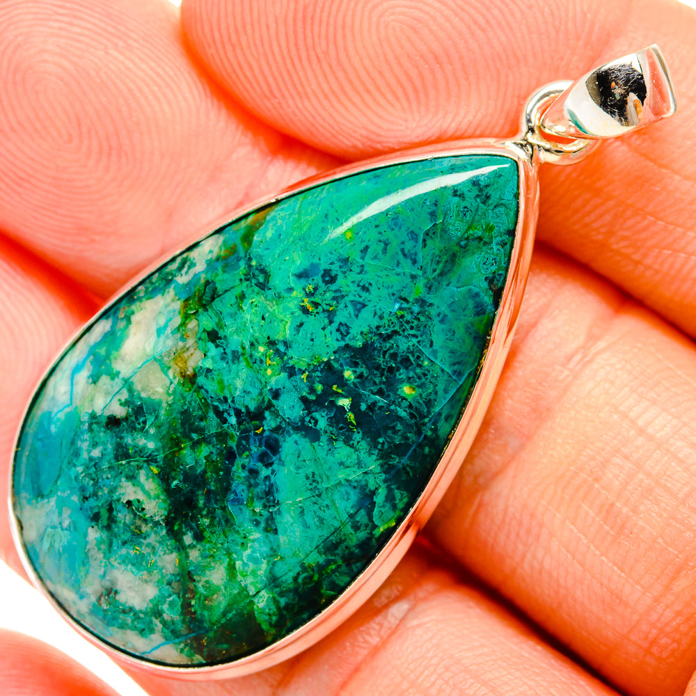 Chrysocolla Pendants handcrafted by Anasilvercos - PD33346