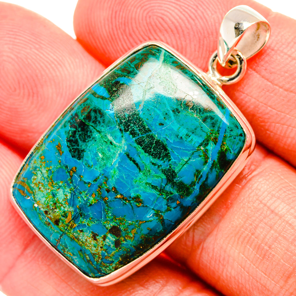 Chrysocolla Pendants handcrafted by Anasilvercos - PD33348