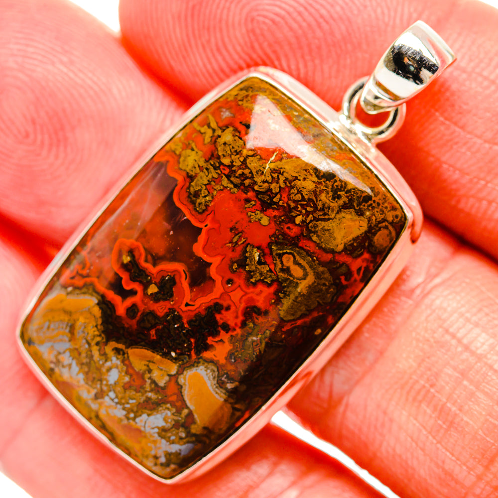 Moroccan Agate Pendants handcrafted by Anasilvercos - PD33349
