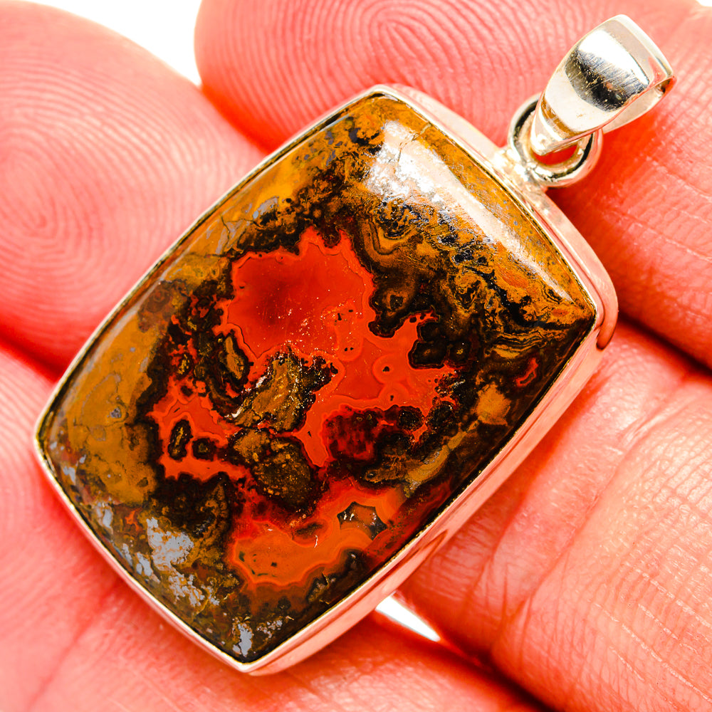 Moroccan Agate Pendants handcrafted by Anasilvercos - PD33352
